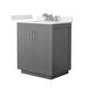 Option Dark Gray / White Quartz Top / Brushed Nickel