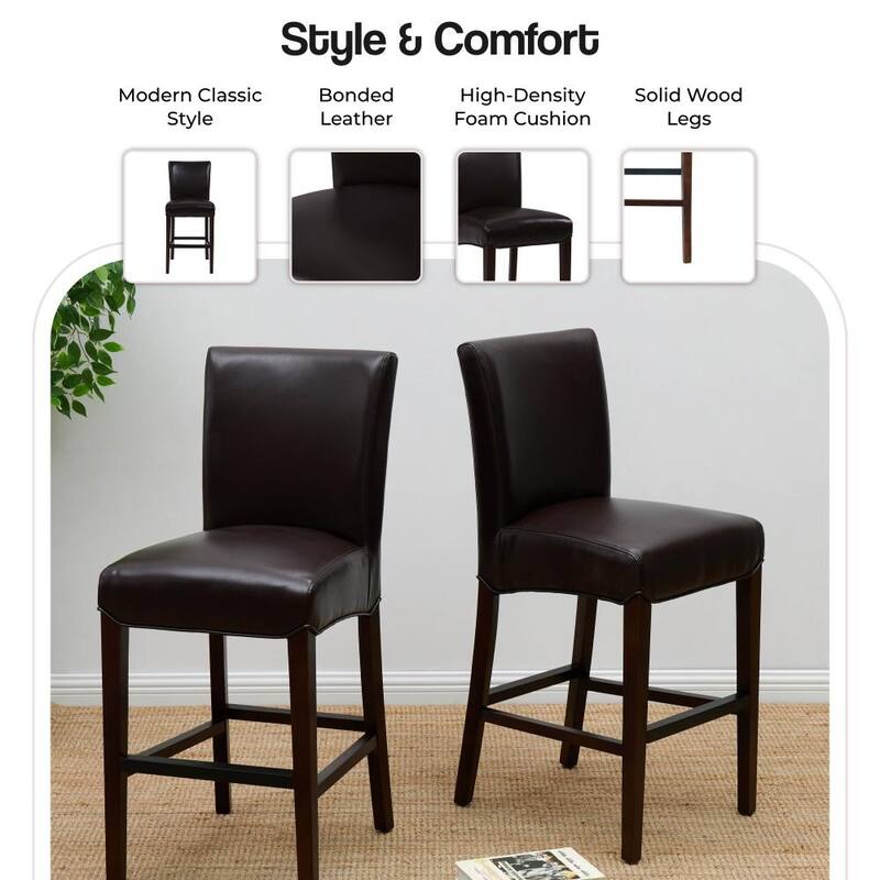NPD Furniture Milton Bonded Leather Counter Stool