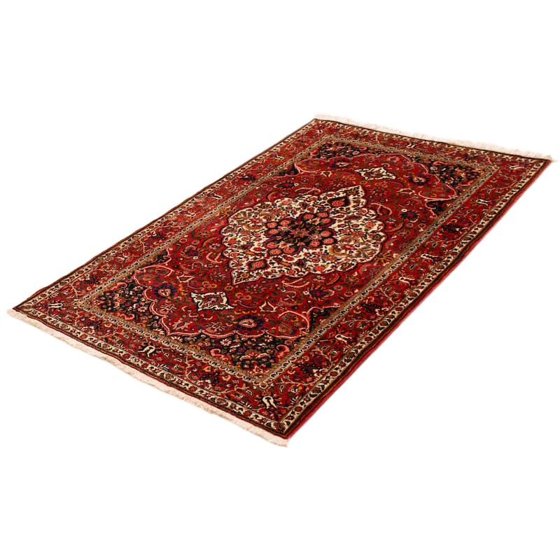 ECARPETGALLERY Hand-knotted Kayseri Red Wool Rug - 5'5 x 8'4