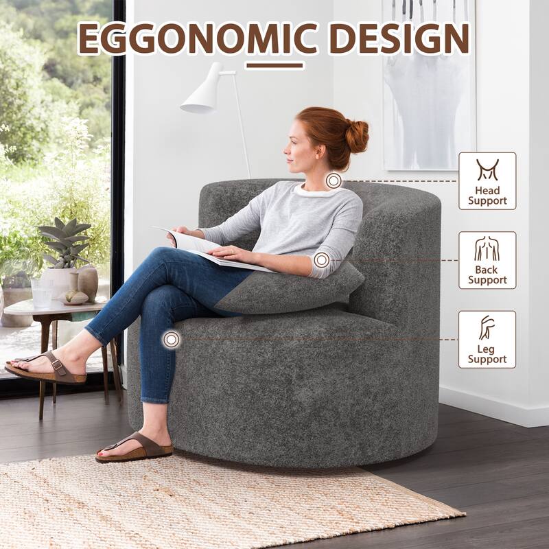 Accent Chair with Pillow, Modern Living Room Chairs