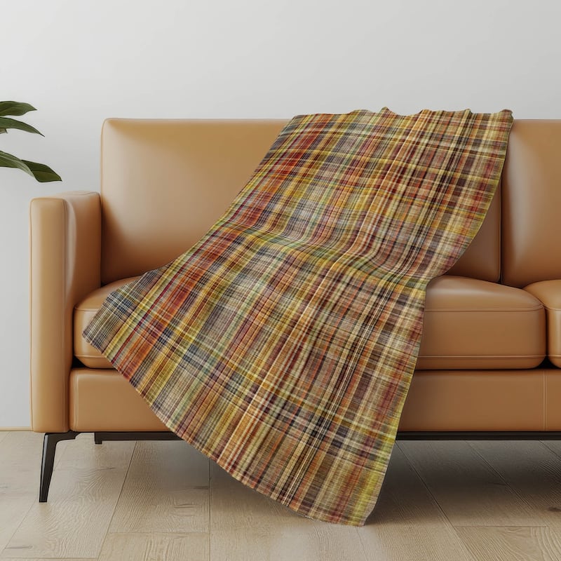 Premium Machine Washable Plaid Sherpa Throw Blanket