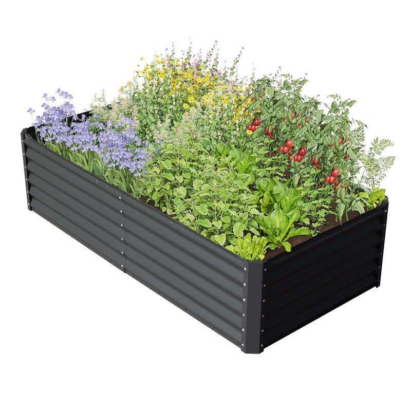 Heavy-Duty Outdoor Garden Planter Box for Vegetables with Safety Edge