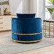 preview thumbnail 48 of 62, 360 Degree Swivel Accent Chair Velvet Modern Upholstered Barrel Chair Over-Sized Soft Chair with Seat Cushion