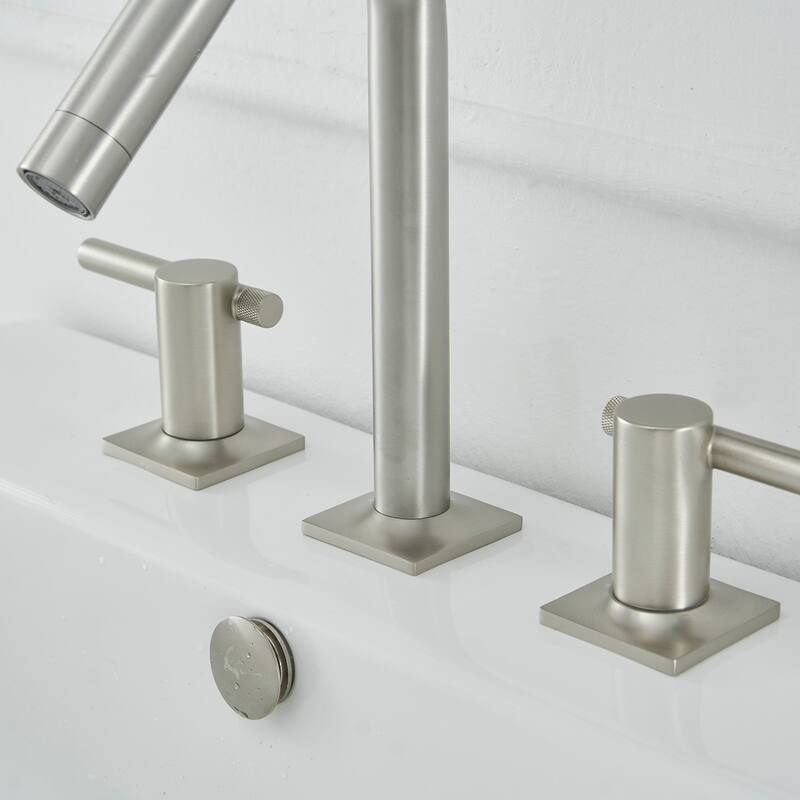 Two-Handle Faucet with Pop-Up Spout
