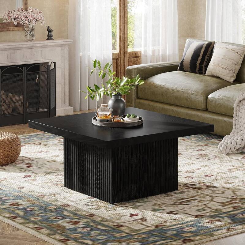 31.5 Inches Square Coffee Table for Living Room Mid-Century Modern Cocktail Table