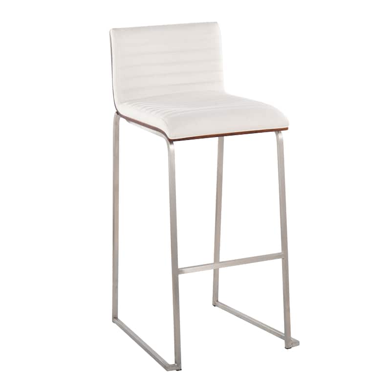 Silver Orchid Magda 30" Fixed-Height Upholstered Bar Stool (Set of 2)