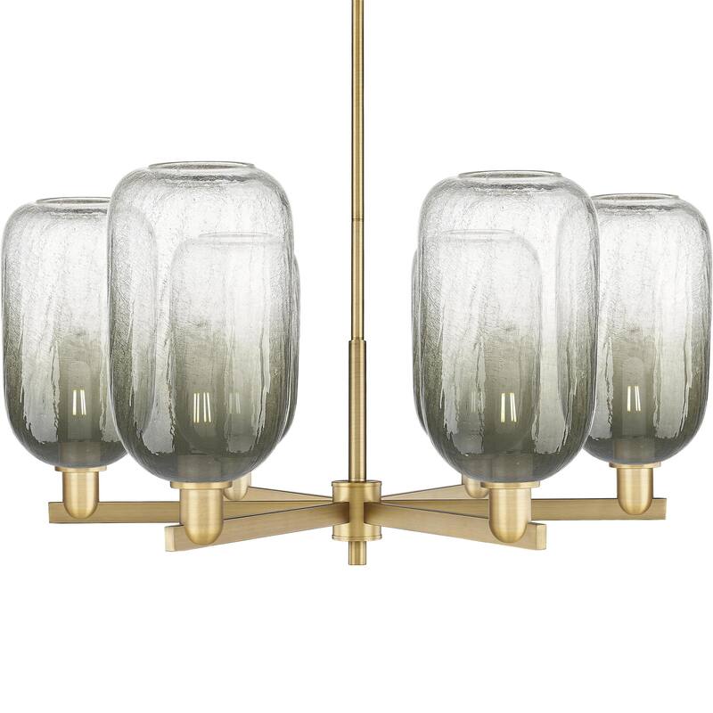 Innovations Lighting 716-6CR-17-24 Brookhaven Cloche Chandelier - Brushed Brass / Slate
