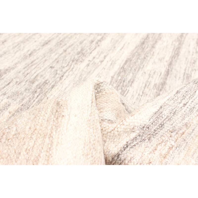 ECARPETGALLERY Flat-Weave Ankara FW Grey Wool Kilim - 5'4 x 7'5