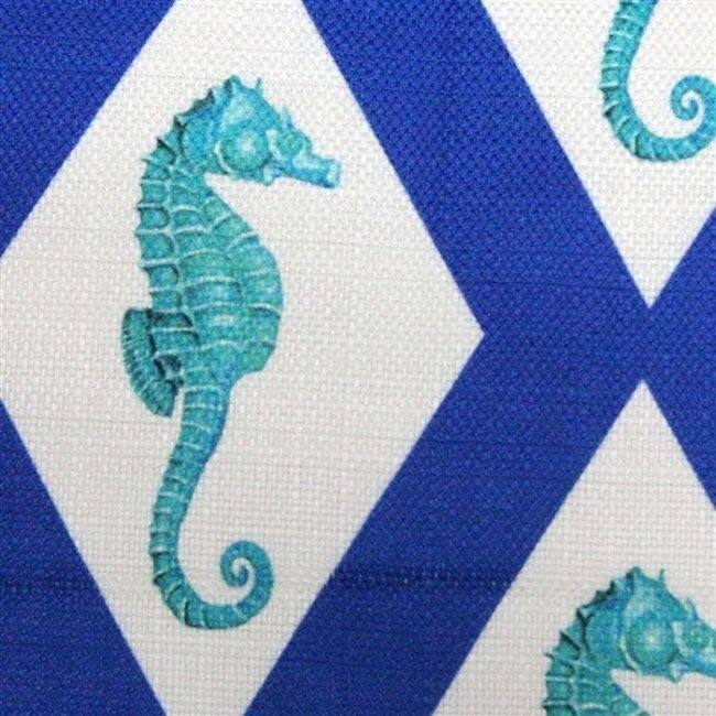 Capri Argyle Seahorse Throw Pillow