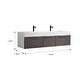 preview thumbnail 119 of 117, Vegadeo Bath Vanity with One-Piece Composite Stone Sink Top