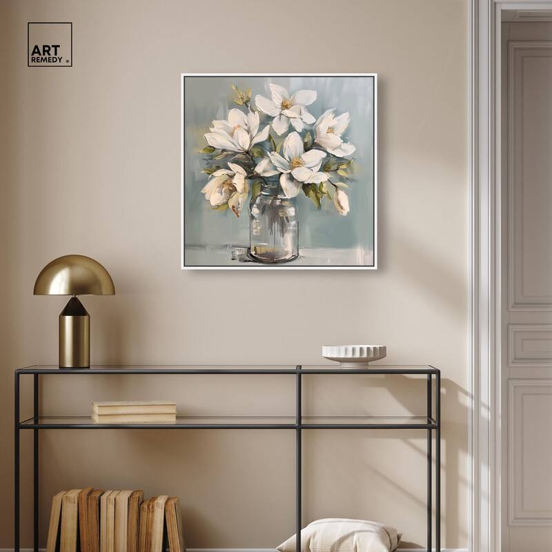 Prismatic Floral and Jar Canvas by Art Remedy