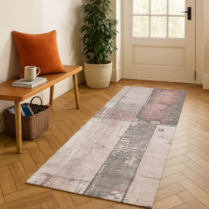 Premium Washable Super Soft Contemporary Styles Mayfield Rug - Copper - 2'3" x 7'6"