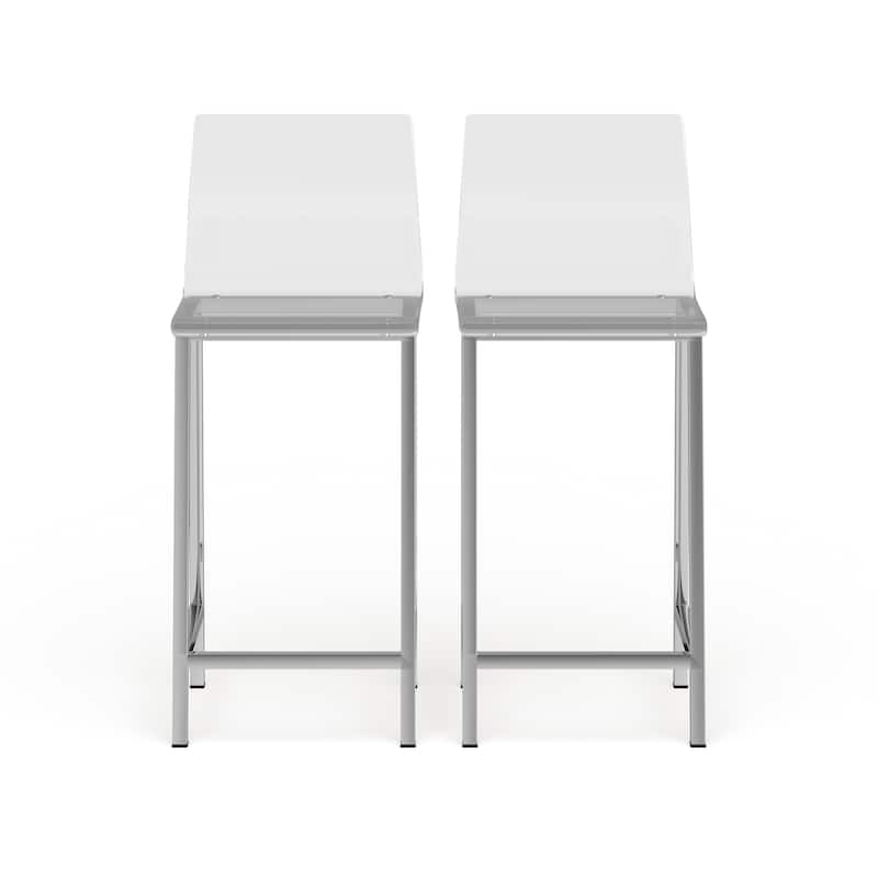 Pure Decor Clear Acrylic Counter Stool- Set of 2