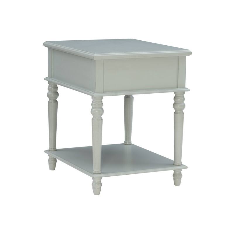 Linon Jowin Classic Wood Side Table with Storage