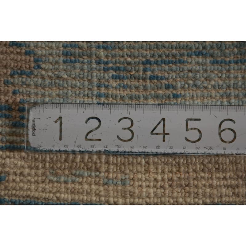 Hand Knotted Oriental 100% Wool Carpet Transitional Floral Beige & Ivories Oushak Runner Rug - 13' 2'' X 3' 2''