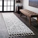 preview thumbnail 43 of 61, Nuloom Vasiliki Moroccan Shag Tasseled Area Rug 2' 8" x 8' - White - Runner
