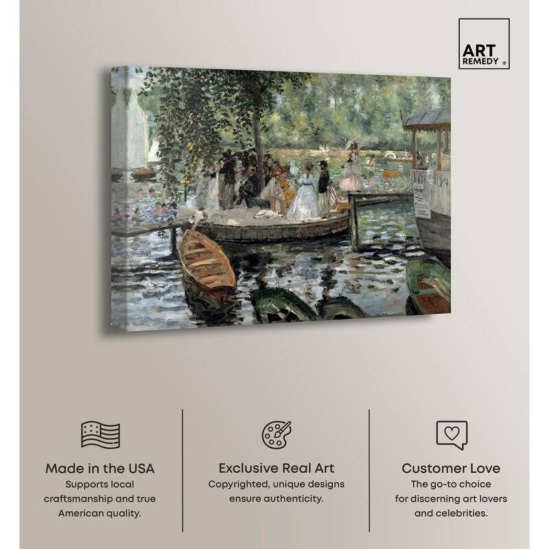 La Grenouillere 1869 Canvas by Art Remedy, Gallery Wrapped