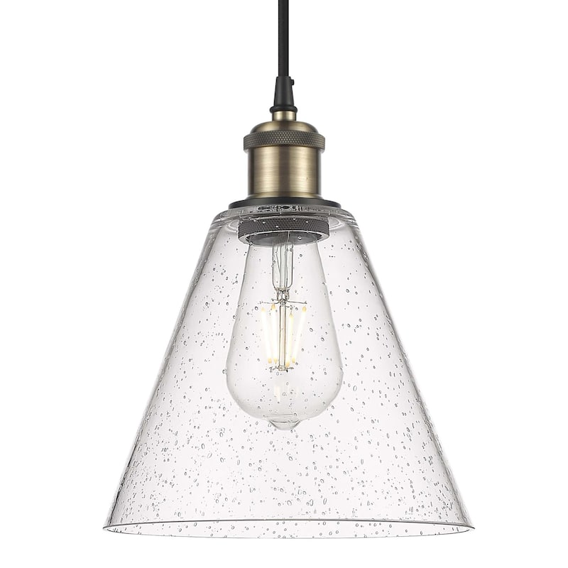 Innovations Lighting 516-1P-12-8 Berkshire Pendant Berkshire 8" Wide - Black Antique Brass / Seedy