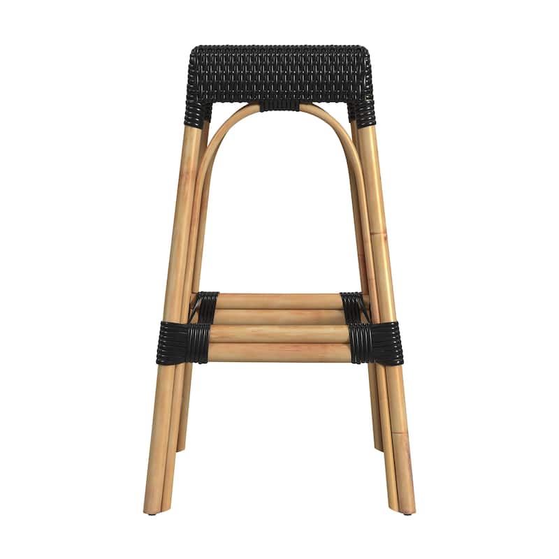 Robias Rectangular Rattan 30" Bar Stool