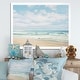 preview thumbnail 9 of 11, Designart "Beach Photo Coastal Tranquility III" Nautical & Beach Framed Canvas Prints 44 in. wide x 34 in. high - White