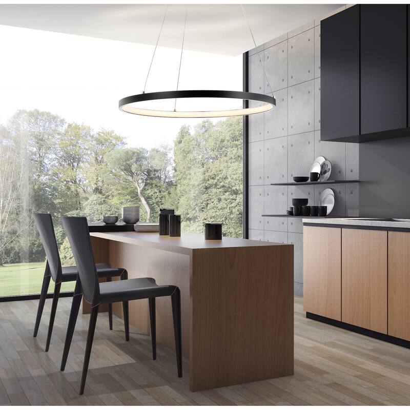 Kinsley Modern Bohemian Iron Integrated LED Pendant by JONATHAN Y