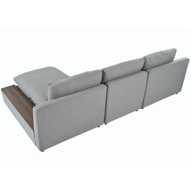 Modular Sectional Sofa with Removable Back Cushions