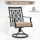 preview thumbnail 3 of 7, Gymax Patio Metal Swivel Chairs Set of 2 Fabric Bistro Rocker Chairs