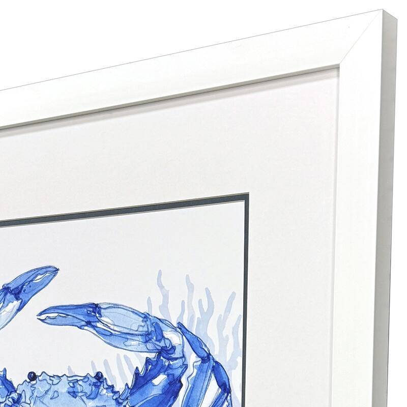 Paragon Indigo Ocean Crab Framed Art