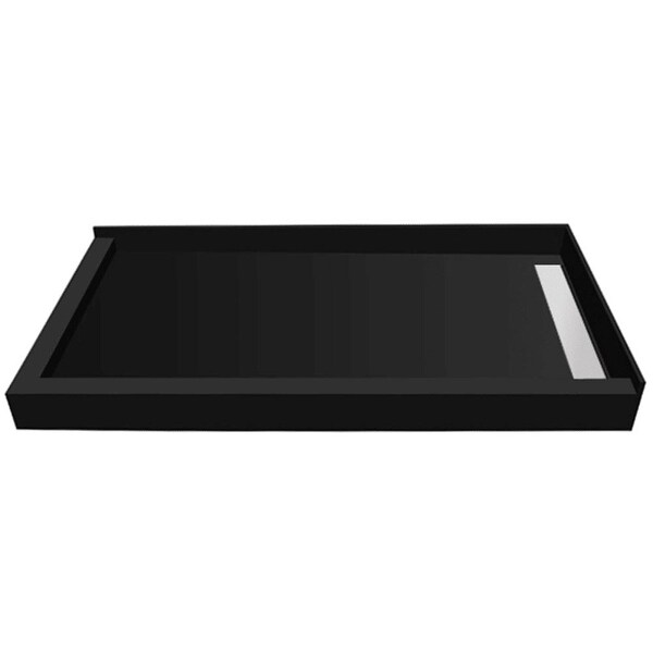 Tile Redi WF3248RDL-PVC-2.5 Wonderfall 48" X 32" Corner Shower Pan with Double Threshold and 2" Right-Side Drain