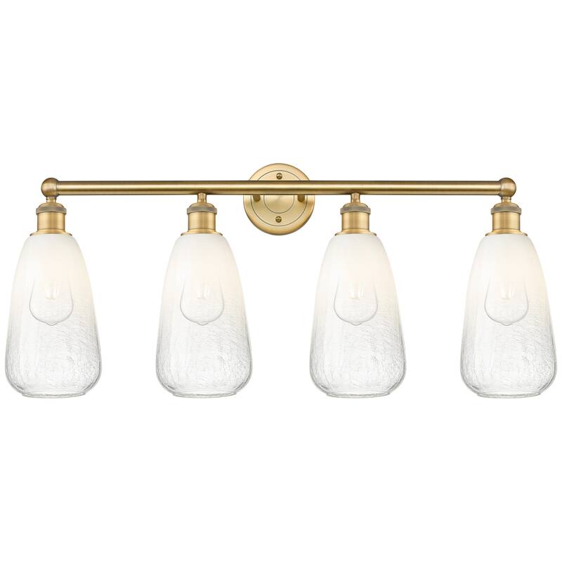 Innovations Lighting 616-4W-16-33 Brookhaven Almond Vanity Brookhaven - Brushed Brass / Opal
