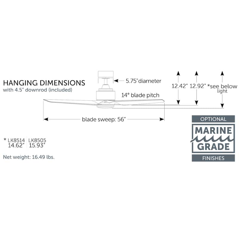 TriAire Custom Indoor/Outdoor Ceiling Fan Motor - Dark Bronze