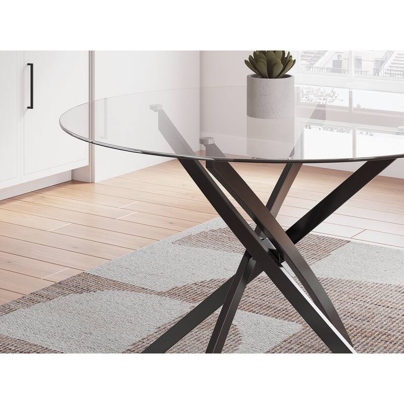 Signature Design by Ashley Pharwynn Black Dining Table - 42" W x 42" D x 30" H