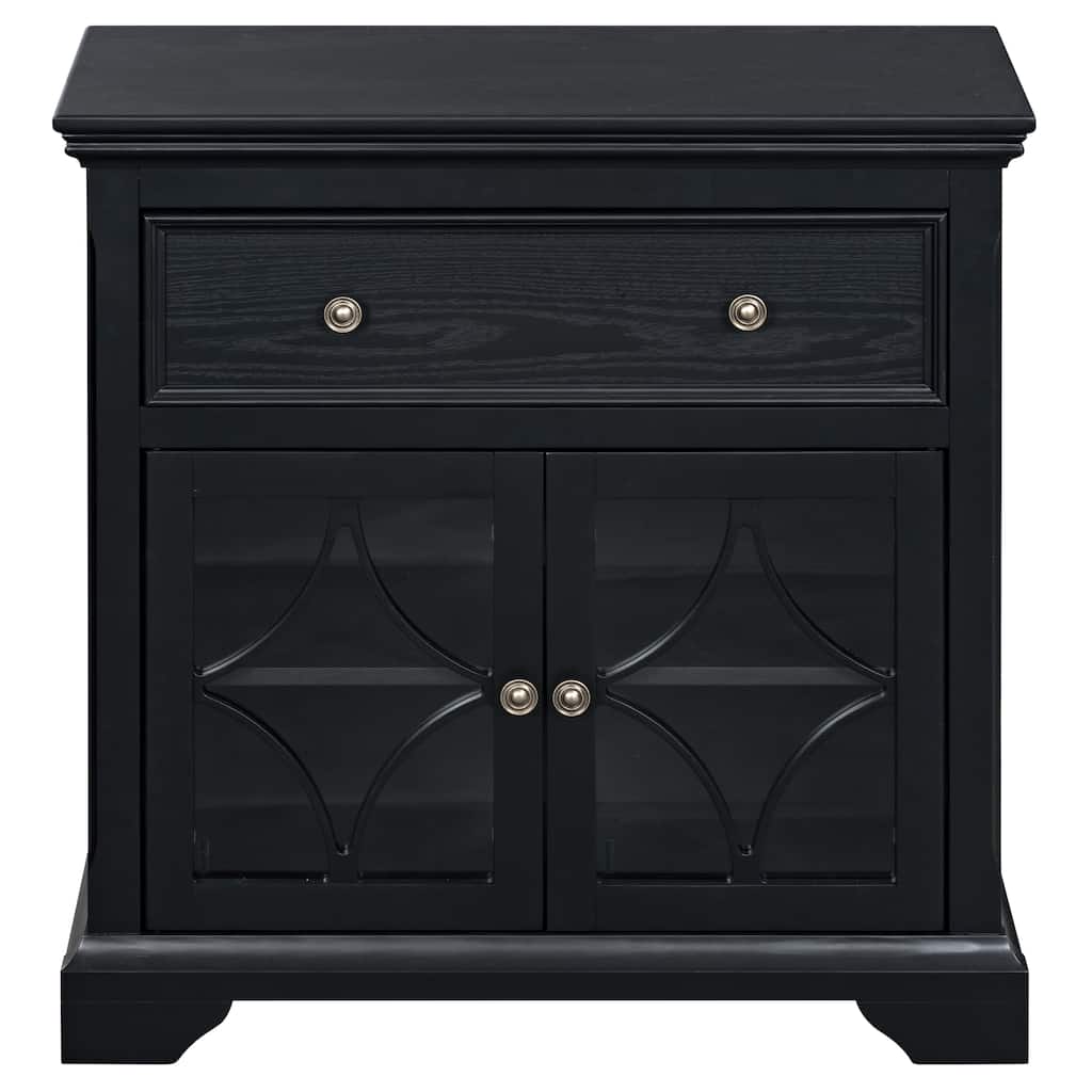 SEI Furniture David 2-Door 1-Drawer Cabinet - 32"W x 15"D x 32"H