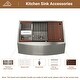 preview thumbnail 4 of 11, Farmhouse/Apron-Front Brushed Stainless Steel Workstation Kitchen Sink with Two-Function Pull-Down Faucet and Accessories
