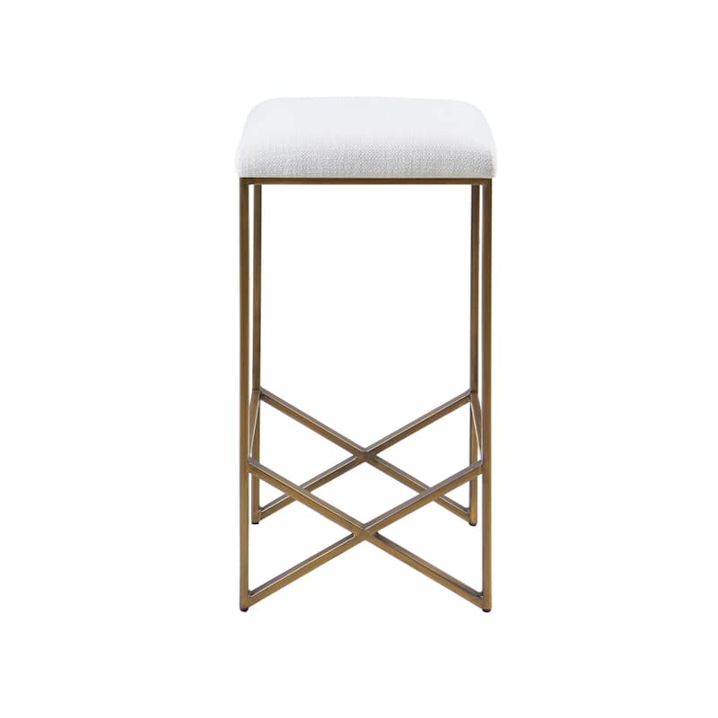 INK+IVY Marino Backless Upholstered Counter Stool - Ivory