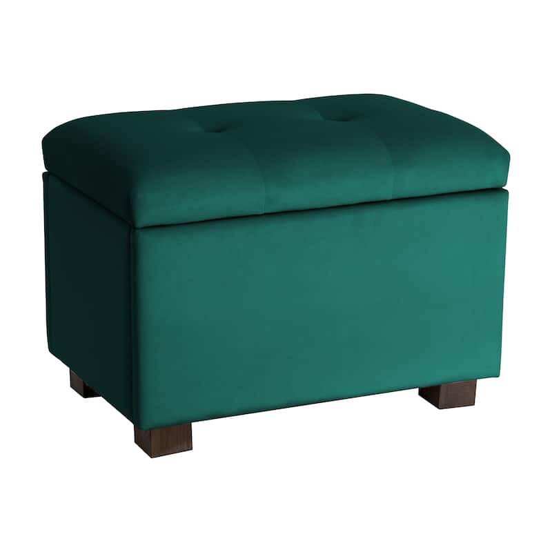 Velvet Storage Ottoman
