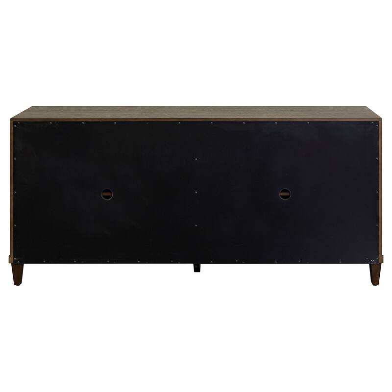 Modern Wood 40" Console with with doors, TV Stand, Accent Cabinet, Entryway Console, Fully Assembled, Brown
