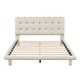 preview thumbnail 21 of 20, Queen Velvet Thick Fabric Upholstered Bed LED Bed Platform Bed with LED, Thick & Soft Fabric and Button-tufted Design Headboard