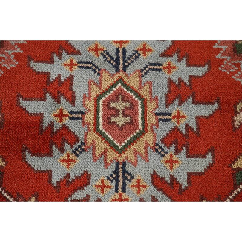 Orange Heriz Serapi Area Rug Handmade Transitional Wool Carpet - 8'11"x 11'8"