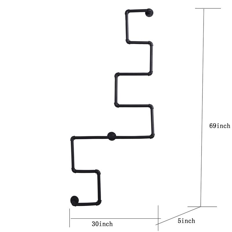Black Bookshelf Scaffold Style Wall Shelf