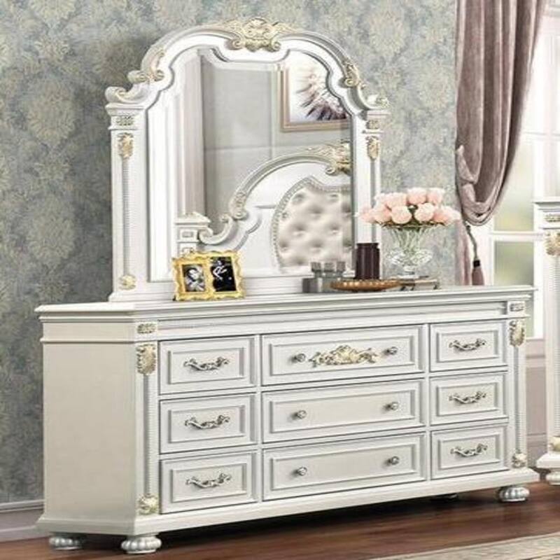 Destiny Contemporary White Bedroom Set