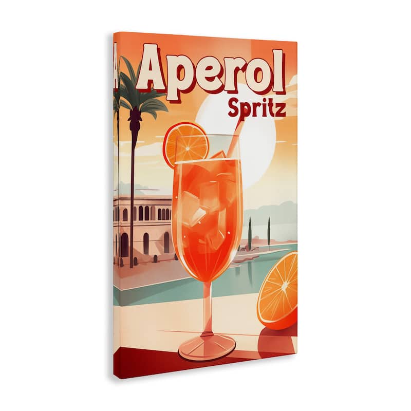 Stupell Bright Tropical Aperol Spritz Canvas Wall Art Design By Andreas Magnusson