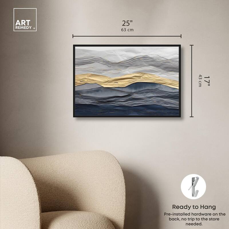 Flowing Golden Tide Canvas by Art Remedy