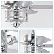 preview thumbnail 38 of 51, Sofucor 52" Ceiling Fan with Light Remote, Classical Crystal Chandelier fan, 5 Reversible Blades & Reverse Airflow