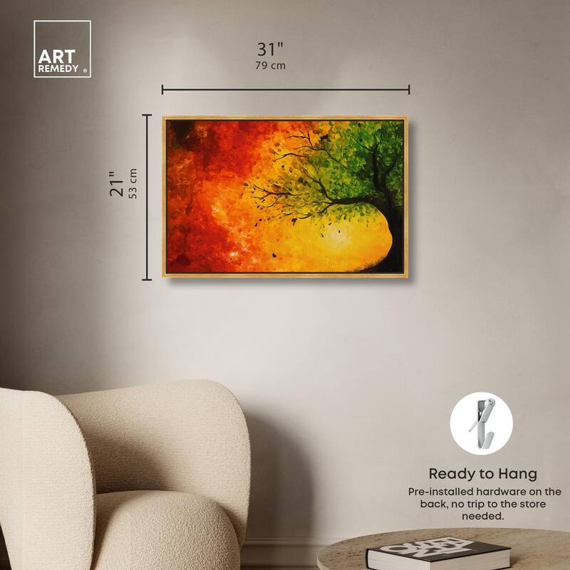 Fire and Ice Tree I Canvas by Art Remedy