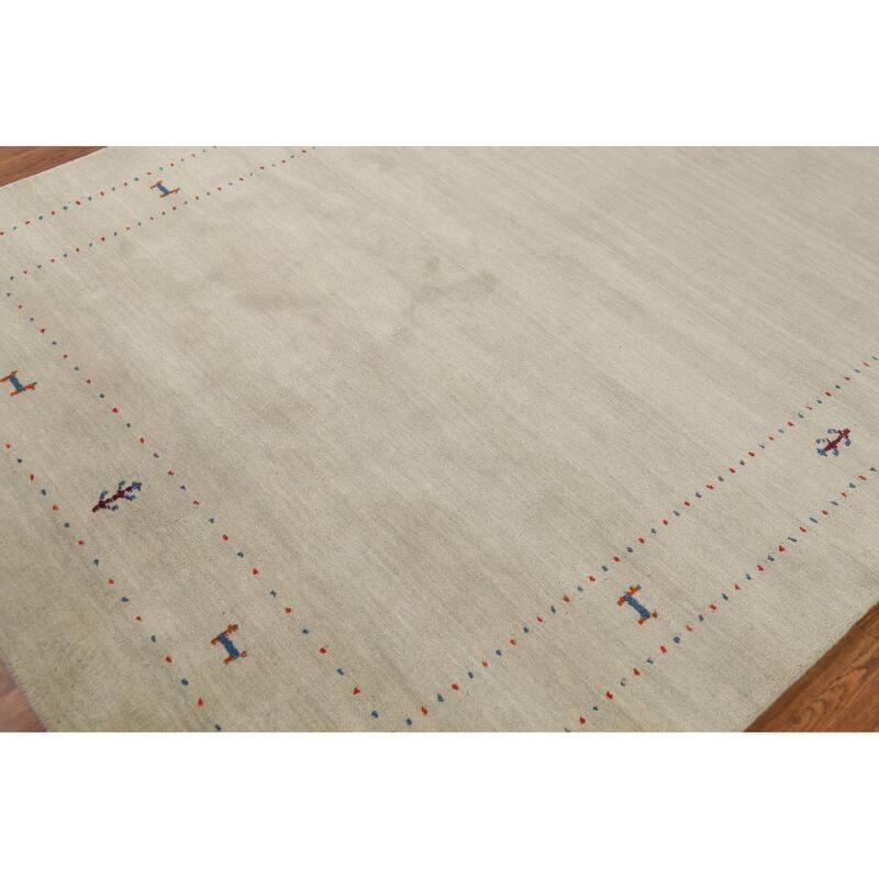 Tribal Gabbeh Oriental Area Rug Handmade Modern Wool Carpet - 5'4"x 7'5"