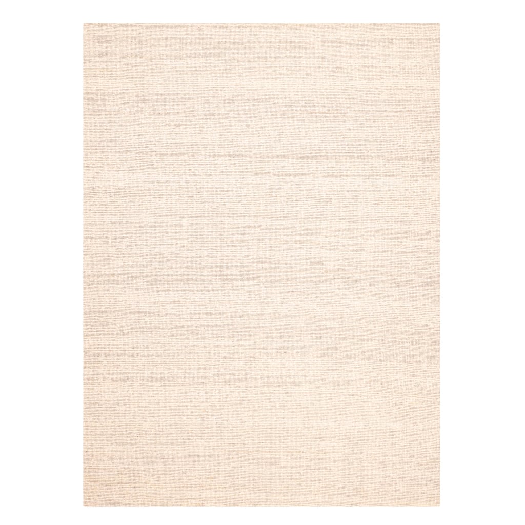ECARPETGALLERY Braid weave Sienna Cream Wool Kilim - 8'0 x 10'0