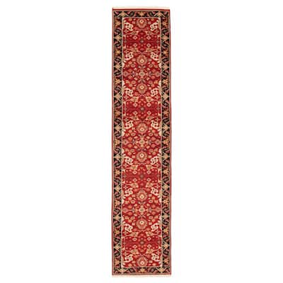 ECARPETGALLERY Hand-knotted Serapi Heritage Red Wool Rug - 2'6 x 11'11