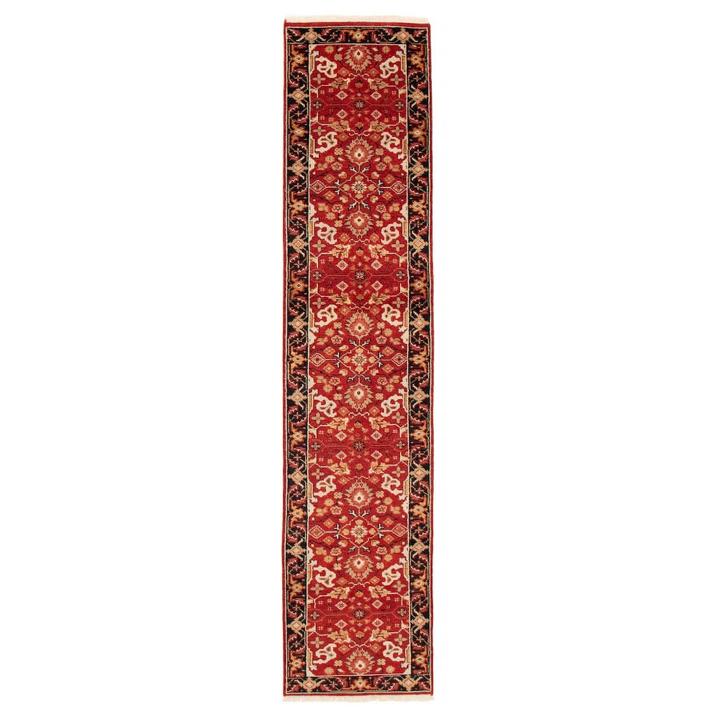 ECARPETGALLERY Hand-knotted Serapi Heritage Red Wool Rug - 2'6 x 11'11