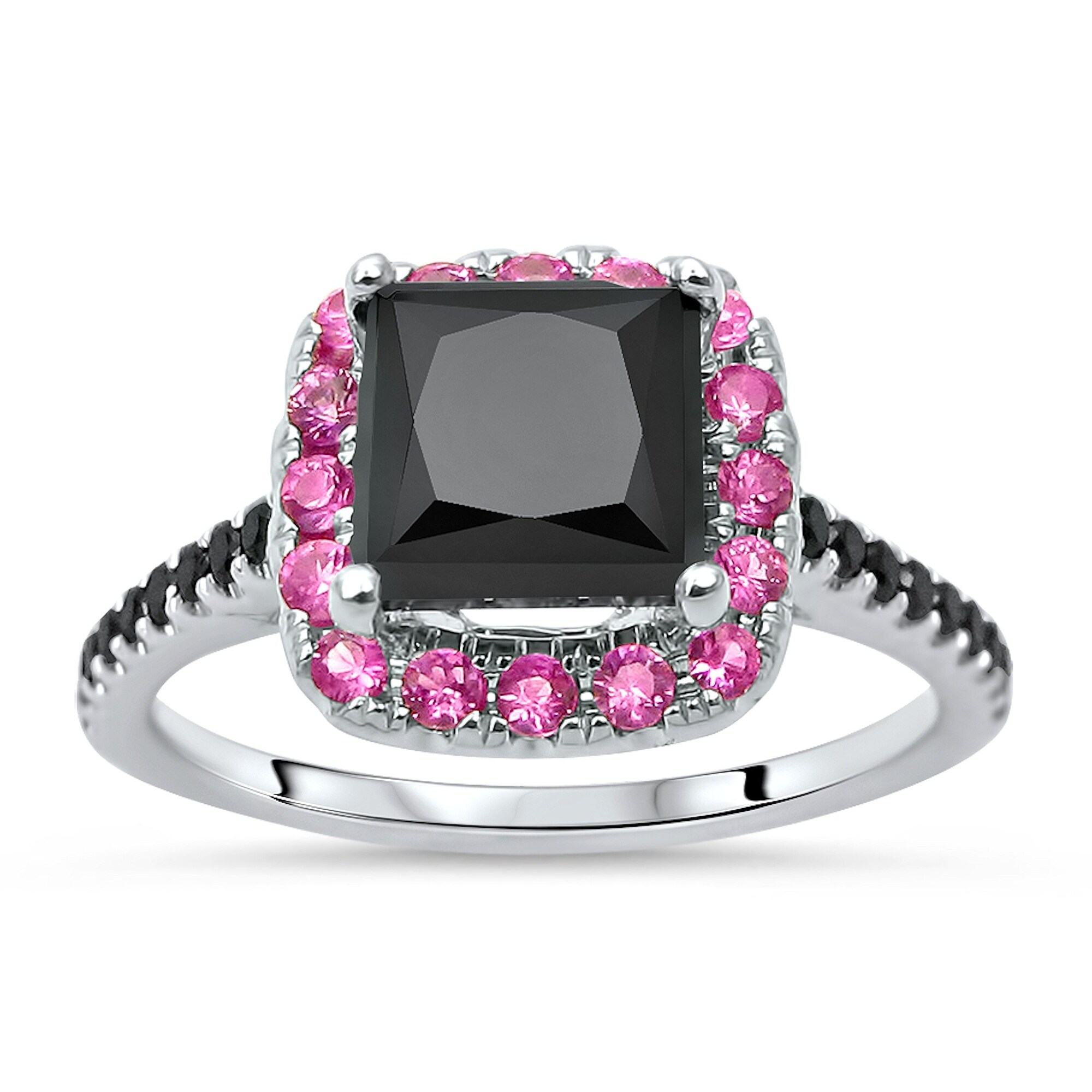 black and pink ring